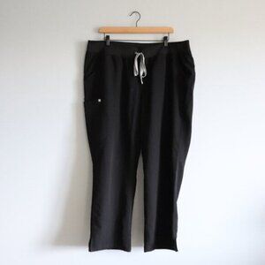Figs Women's Sz 3XL Black Kade Cargo Stretch High Rise Straight Leg Scrub Pants